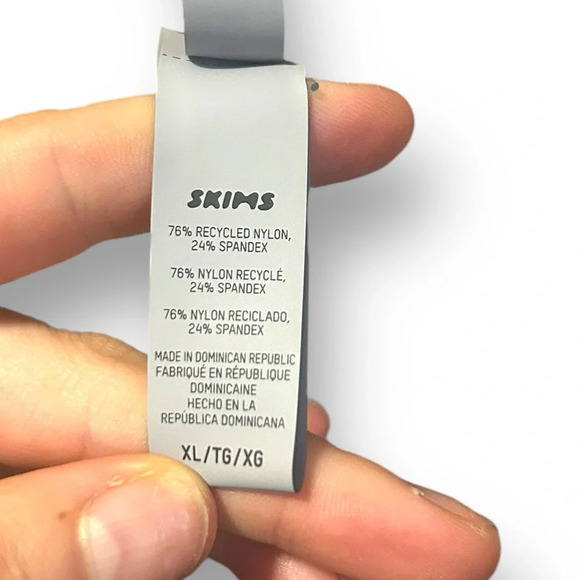 SKIMS Recycled Swim Sarong Skirt Chrome Size XL Stretch - Picture 9 of 10